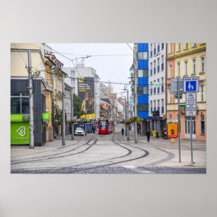 Modern Bratislava Street, Slowakei Poster