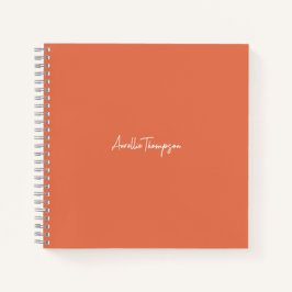 Modern Brautparty Monogram Bridesmaid Orange Notizbuch