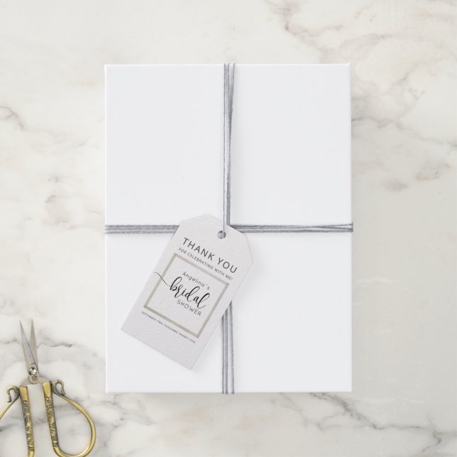 Modern Bride Shower Gift Tags  Geschenkanhänger (Mit Garn)