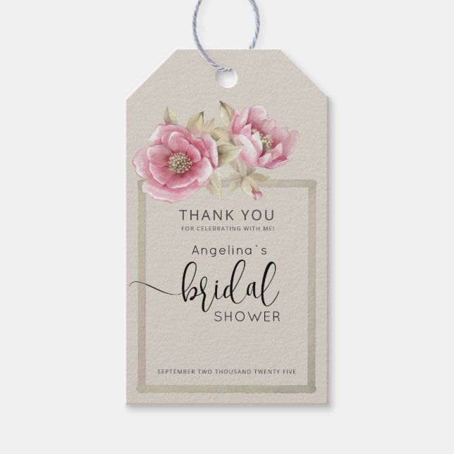 Modern Bride Shower Gift Tags  Geschenkanhänger (Vorderseite)