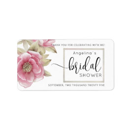 Modern Bride Shower Sticker Adressaufkleber
