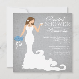 Modern Bride Wine Bridal Dusche Einladungen