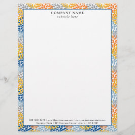 Modern Bright Floral Pattern Company Name Details Briefbogen