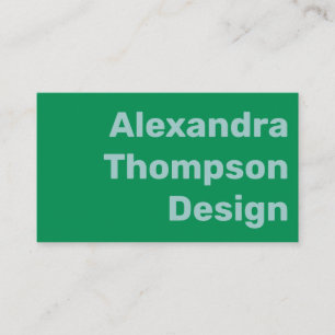 Modern Bright Kelly Green Blue Bold Simple  Visitenkarte