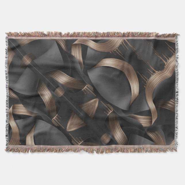 Modern Bronze Flow Luxury Masculine Accent Decke (Vorderseite)