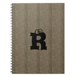 MODERN Brown Black NIEDLICH Spiral Foto Notebook Notizblock