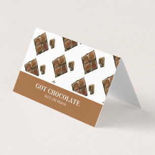 Modern Brown Chocolate Beruflich Card Visitenkarten
