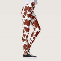 Modern Brown Cow Spots Print Cowboy Bauer