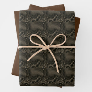 MODERN BROWN GESCHENKPAPIER SET