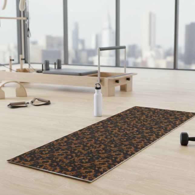 Modern Brown Tortoise Shell Stylish Yogamatte (Add a touch of charm to your fitness routine with this Modern Brown Tortoise Shell Stylish Yoga Mat!)