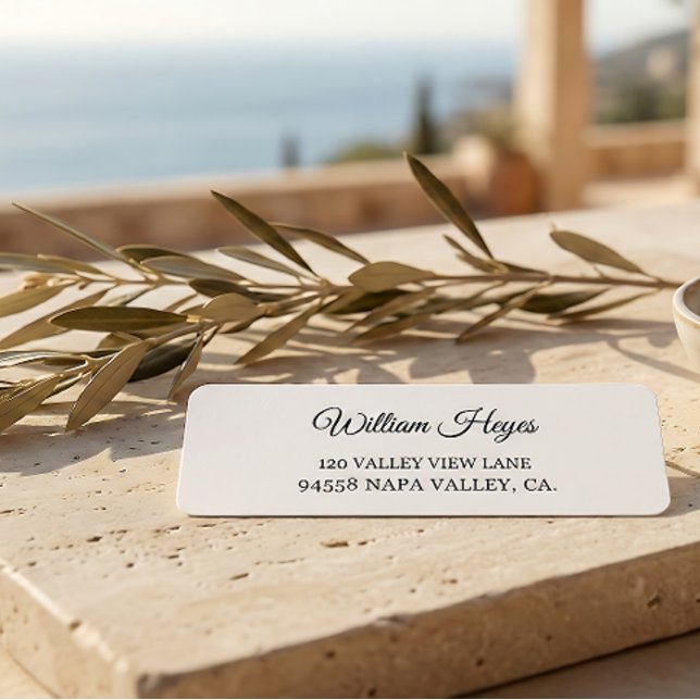 Modern Brush Handwritten Return Address Label (Von Creator hochgeladen)