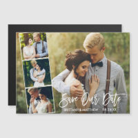 Modern Brush Script 4 Foto Rette unser Datum