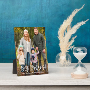 Modern Brush Script Best Vater Ever 12x18 Foto Pla Fotoplatte