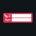 Modern Brush Script Bright Christmas Label bis hin<br><div class="desc">Machen Sie eine atemberaubende Aussage in dieser Urlaubssaison mit diesem stilvollen Geschenketikett mit "Frohe Weihnachten" in einem Bürstenskript-Schriftart. Für weitere Stücke in diesem Design kaufen Sie unseren Online-Shop!</div>