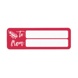 Modern Brush Script Bright Christmas Label bis hin