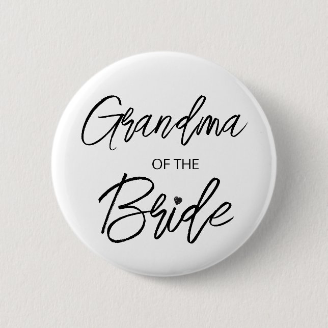 Modern Brush Script Oma The Bride Party Button (Vorderseite)