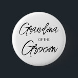 Modern Brush Script Oma The Groom Party Button<br><div class="desc">Modernes und elegantes Design bedruckt Pinselskript-Oma des Groom Brautparty Party-Buttons,  die mit Ihrem Text angepasst werden können. Bitte klicken Sie auf den Button "Anpassen" und verwenden Sie unser Design-Tool,  um diese Vorlage zu ändern. Karo im Grafikdesign-Store für andere Produkte,  die diesem Design entsprechen!</div>