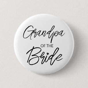 Modern Brush Script Opa The Bride Party Button