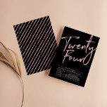 Modern Brush Script Rose Gold 24. Geburtstagsparty Einladung<br><div class="desc">Feiern Sie Ihren besonderen Tag mit dieser einfachen stilvollen 24. Geburtstagsfeier. Dieses Design verfügt über ein schicke Pinselskript "Vierundzwanzig" mit einem sauberen Layout in der Farbkombination Schwarz & Rose. Weitere Designs und Party-Zubehör sind in meinem Shop BaraBomDesign erhältlich.</div>