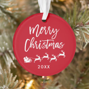 Modern Brush Script Star Weihnachten Ornament