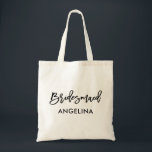 Modern Brush Script Trendy Bridesmaid Tragetasche<br><div class="desc">Moderne Trendy Pinsel Script Bridesmaid Tote Bag</div>