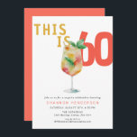 Modern Bubbly Coral 60. Geburtstagsparty Einladung<br><div class="desc">Fun Modern Bubbly Coral Drink 60. Geburtstagsparty Einladung Was für eine lustige Art,  jemanden zu feiern etwas Besonderes!</div>