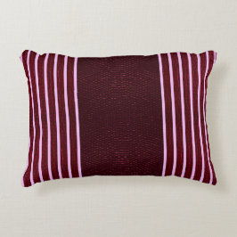 Modern Burgundy Reptile Skin & Stripe  Dekokissen