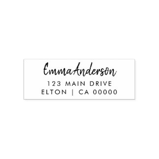 Modern Business Address with Professional Logo  Permastempel