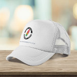 Modern Business Brand Logo Neue Mitarbeiter Swag Truckerkappe<br><div class="desc">Fügen Sie Ihr Markenlogo und Ihren eigenen Text zu diesem LKW-Hut hinzu,  der perfekt für das Markenbewusstsein oder als Werbemittel geeignet ist. In anderen Farben und Größen erhältlich. Keine Mindestbestellmenge und keine Einrichtungsgebühr.</div>