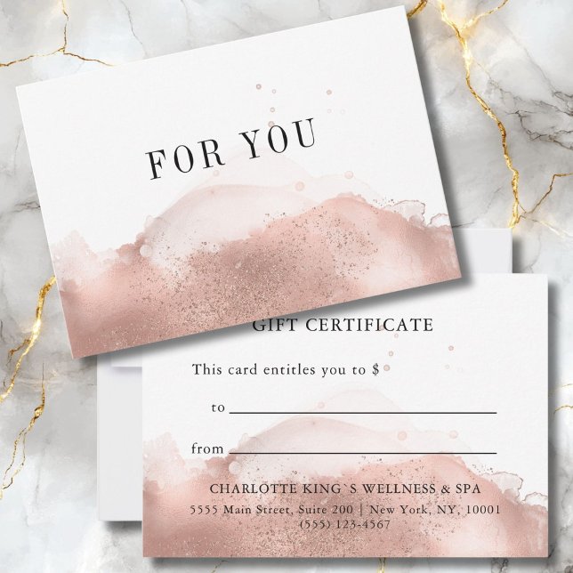 MODERN BUSINESS GIFT CERTIFICATE  (BUSINESS GIFT CERTIFICATE| for you, modern & Trends. Perfect for Beauty, Nails, Lashes, Make-up Arti)