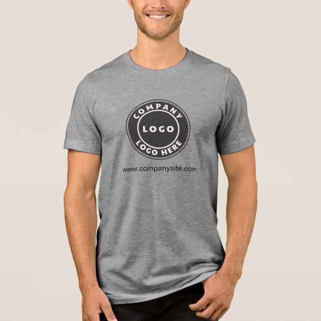 Modern Business Logo and Website Employees Custom Tri-Blend Shirt (Vorderseite)