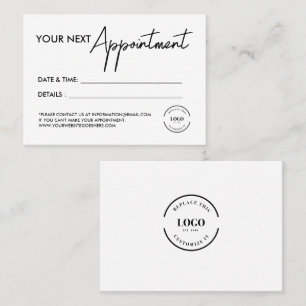 Modern Business Logo Custom Simple Terminkarte