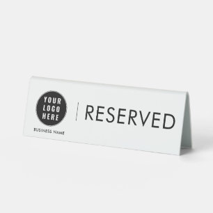 Modern Business Logo Einfache Reservierung Tischaufsteller