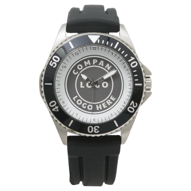 Modern Business Logo Employees  Custom Armbanduhr (Vorderseite)