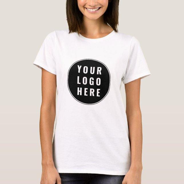 Modern Business Logo Employees Staff Custom T-Shirt (Vorderseite)