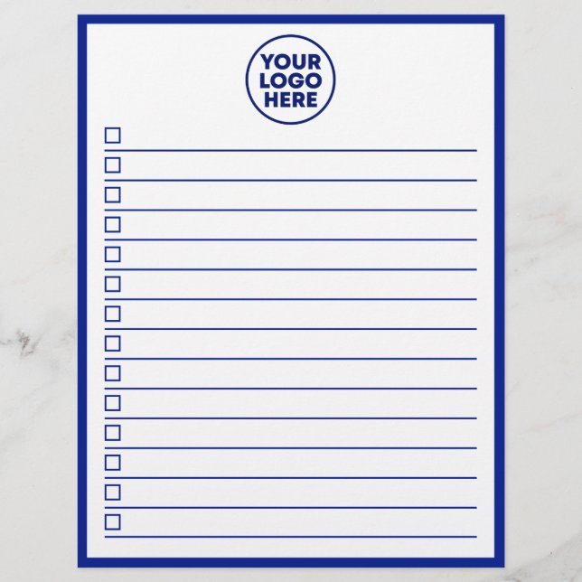 Modern Business Logo Navy Blue To Do List Flyer (Vorne)