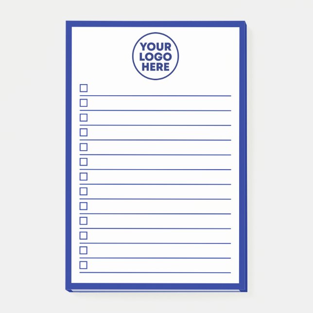 Modern Business Logo Navy Blue To Do List Post-it Klebezettel (Vorderseite)