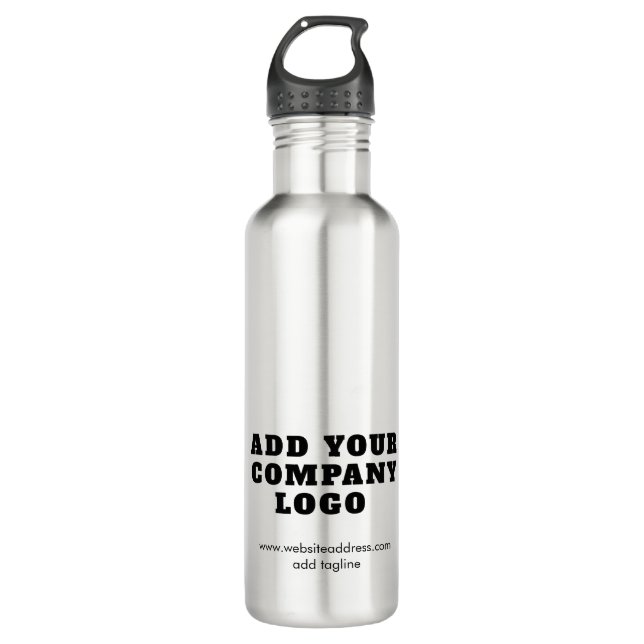 Modern Business Logo Neue Mitarbeiter für kundensp Edelstahlflasche (Vorderseite)