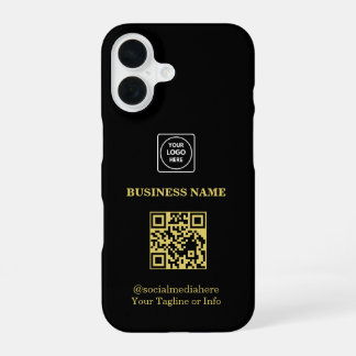 Modern Business Logo QR Code Promo iphone case 16 Hülle