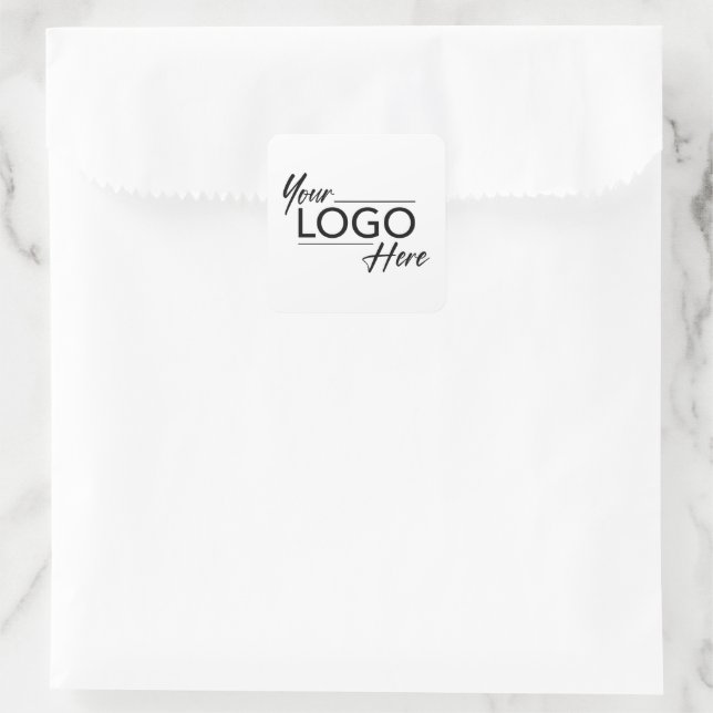 Modern-Business-Logo Quadratischer Aufkleber (Tasche)