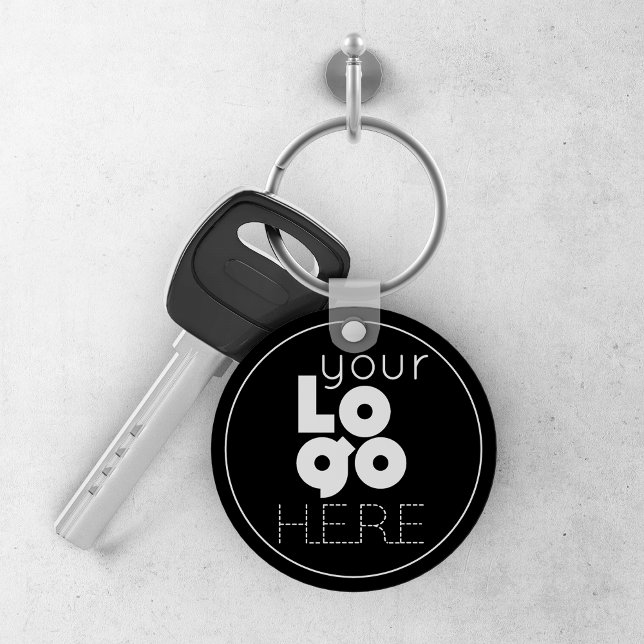 modern business logo round black aluminum keychain schlüsselanhänger (Von Creator hochgeladen)