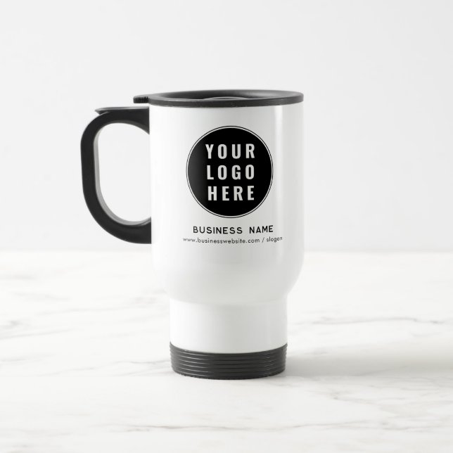 Modern Business Logo Website Custom Promotional Reisebecher (Links)
