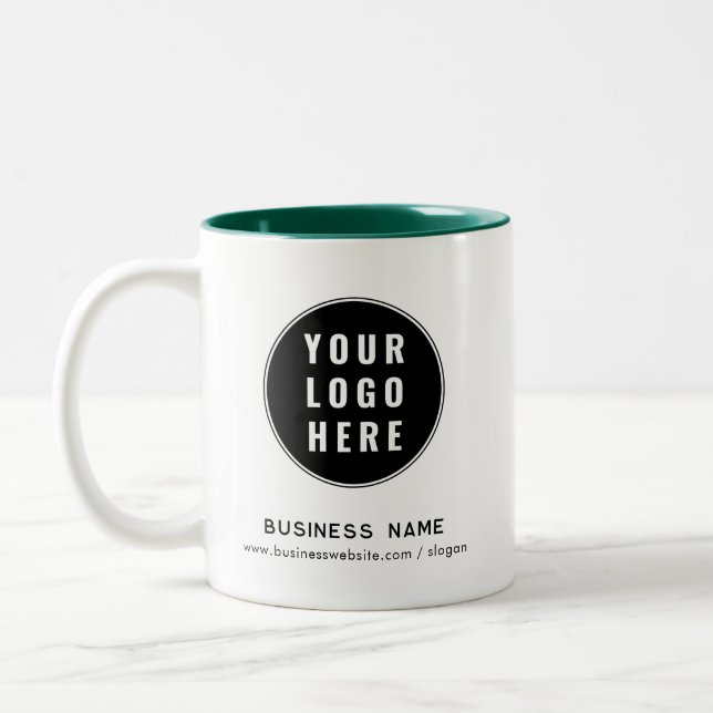 Modern Business Logo Website Custom Promotional Zweifarbige Tasse (Links)