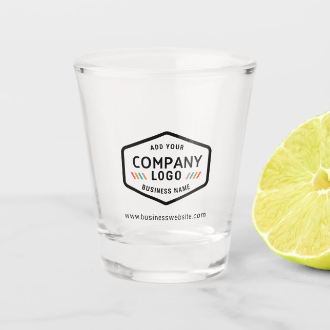 Modern Business Logo Website Minimalist Schnapsglas (Vorderseite)