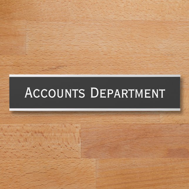 Modern Business Office Department Teacher Name Türschild (Von Creator hochgeladen)