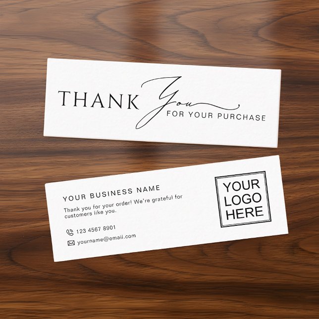 Modern Business Thank You Packaging Mini Inserts Visitenkarte (Von Creator hochgeladen)