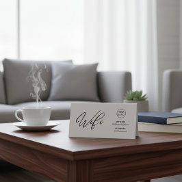 Modern Business Wifi Password & Qr Code Welcome Tischaufsteller