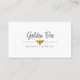 Modern Busy Golden Bee Logo Catering Culinary Visitenkarte