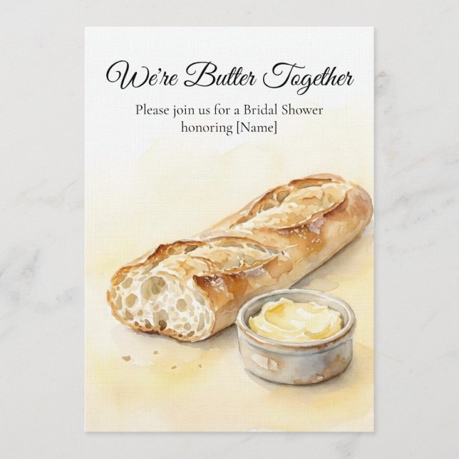 Modern Butter Yellow & White Minimalist Wedding  Einladung (Vorderseite)