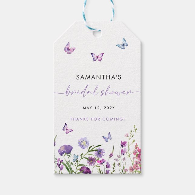 Modern Butterfats Brautparty Vielen Dank Geschenkanhänger (Vorderseite)
